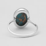 925 Silver Blue Copper Turquoise Rings
