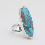 Blue Copper Turquoise Silver Rings