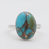 925 Silver Blue Copper Turquoise Rings