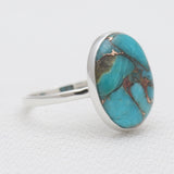 925 Silver Blue Copper Turquoise Rings