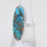 Blue Copper Turquoise Silver Rings