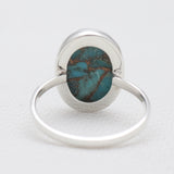 925 Silver Blue Copper Turquoise Rings