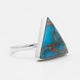 Blue Copper Turquoise Silver Rings