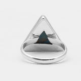 Blue Copper Turquoise Silver Rings