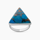 Blue Copper Turquoise Silver Rings