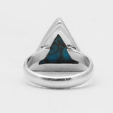 Blue Copper Turquoise Silver Rings
