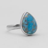 925 Silver Blue Copper Turquoise Rings