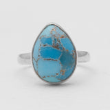 925 Silver Blue Copper Turquoise Rings