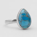 925 Silver Blue Copper Turquoise Rings