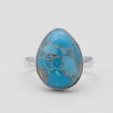 925 Silver Blue Copper Turquoise Rings