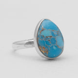 925 Silver Blue Copper Turquoise Rings