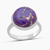 925 Sterling Silver Purple Turquoise Rings
