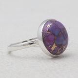 925 Sterling Silver Purple Turquoise Rings