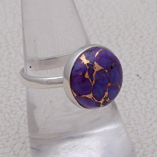 925 Sterling Silver Purple Turquoise Rings