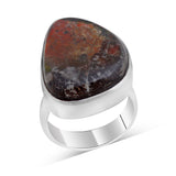 Ammolite Silver Ring