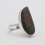 Handmade Ammolite Silver Rings