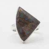 Handmade Ammolite Silver Rings