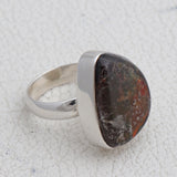 Ammolite Silver Ring