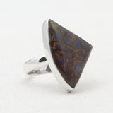 Handmade Ammolite Silver Rings