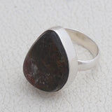 Ammolite Silver Ring