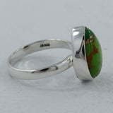 Green Copper Turquoise 925 Silver Ring