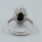 925 Silver Green Copper Turquoise Ring