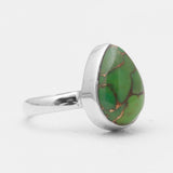 Green Copper Turquoise Silver Rings