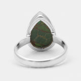 Green Copper Turquoise Silver Rings