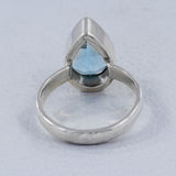 Natural Swiss Blue Topaz Sterling Silver Ring