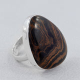 Stromatolite Silver Ring