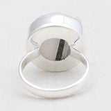 Green Tourmalinated Quartz Silver Rings