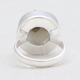 Green Tourmalinated Quartz Silver Rings