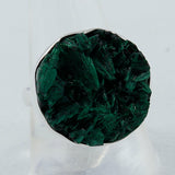 Fiber Malachite Sterling Silver Ring