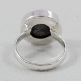 Black Coral Silver Ring