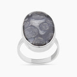 925 Sterling Silver Black Coral Rings