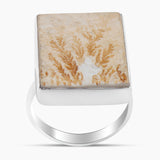 Russian Dendritic Opal Silver Rings