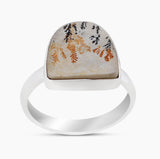 Russian Dendritic Opal Silver Rings