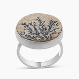 Russian Dendritic Silver Rings