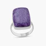925 Sterling Silver Charoite Rings