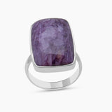 925 Sterling Silver Charoite Rings