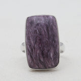 925 Sterling Silver Charoite Rings