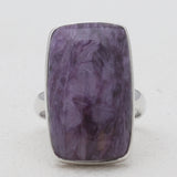 925 Sterling Silver Charoite Rings