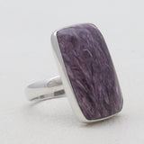 925 Sterling Silver Charoite Rings