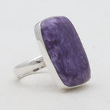925 Sterling Silver Charoite Rings