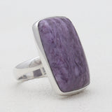 925 Sterling Silver Charoite Rings