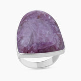 925 Sterling Silver Charoite Rings