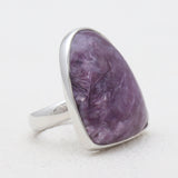 925 Sterling Silver Charoite Rings