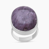 925 Sterling Silver Charoite Rings