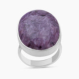 925 Sterling Silver Charoite Rings