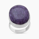 925 Sterling Silver Charoite Rings